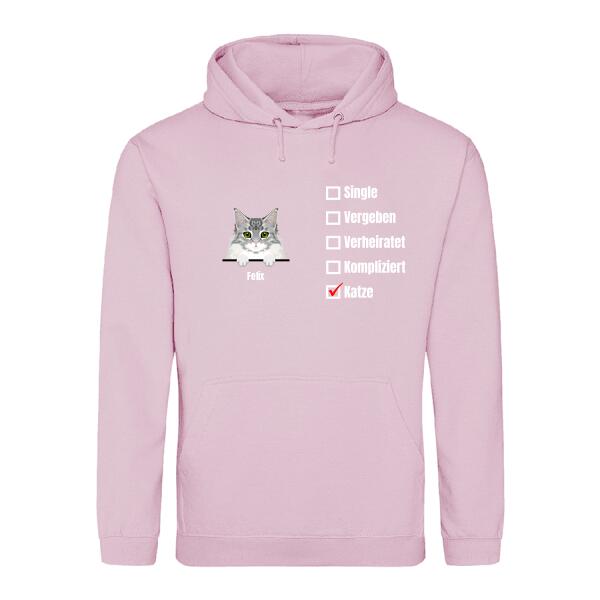 Beziehungsstatus Katze - Individueller Hoodie