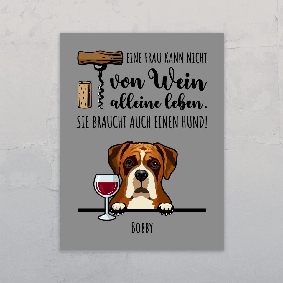 Wein & Wuff - Individuelles Schild