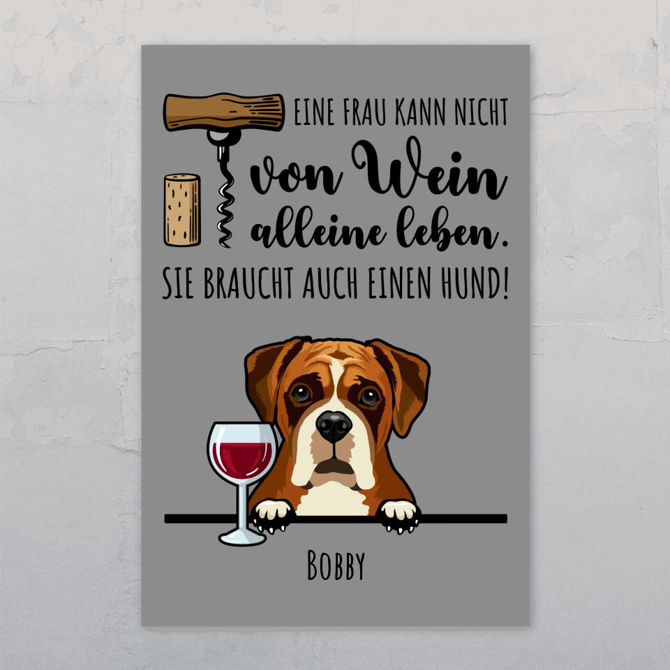 Wein & Wuff - Individuelles Schild