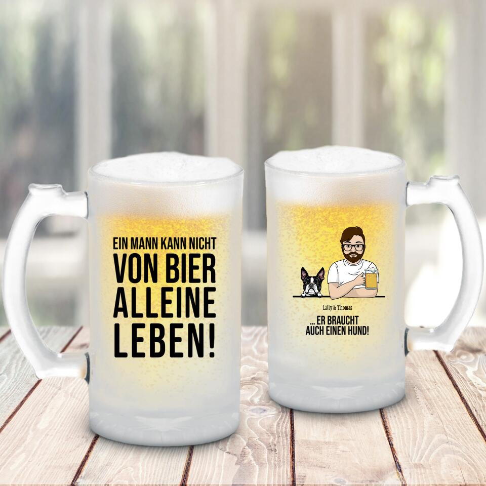 Bier mit dem Hund - Individueller Bierkrug