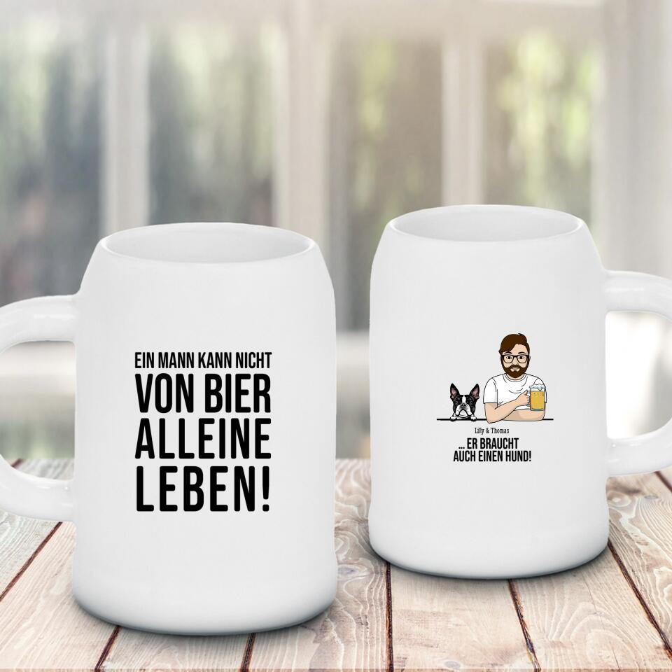 Bier mit dem Hund - Individueller Bierkrug