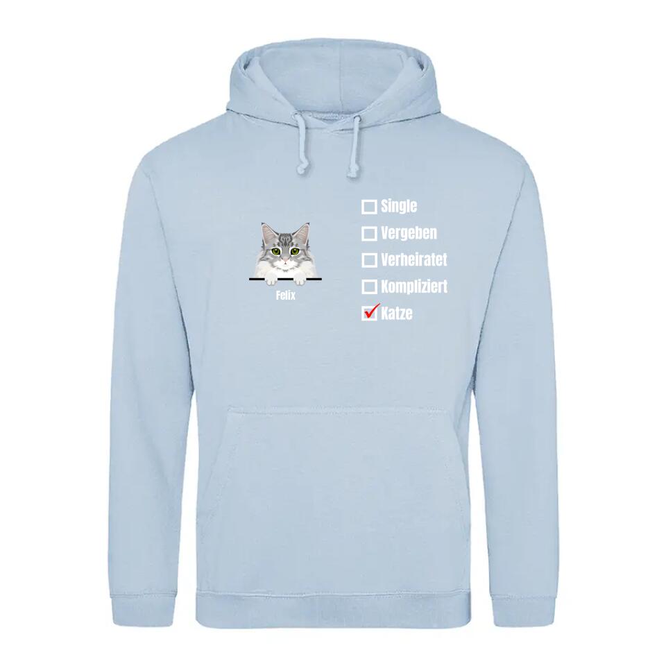 Beziehungsstatus Katze - Individueller Hoodie