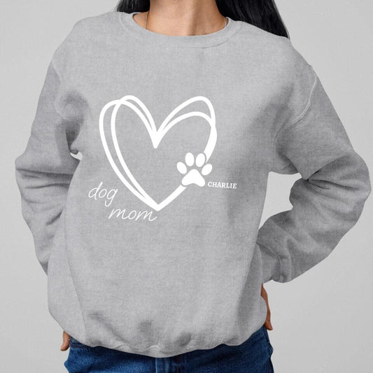 Heart Dog Mom - Individuelles Sweatshirt