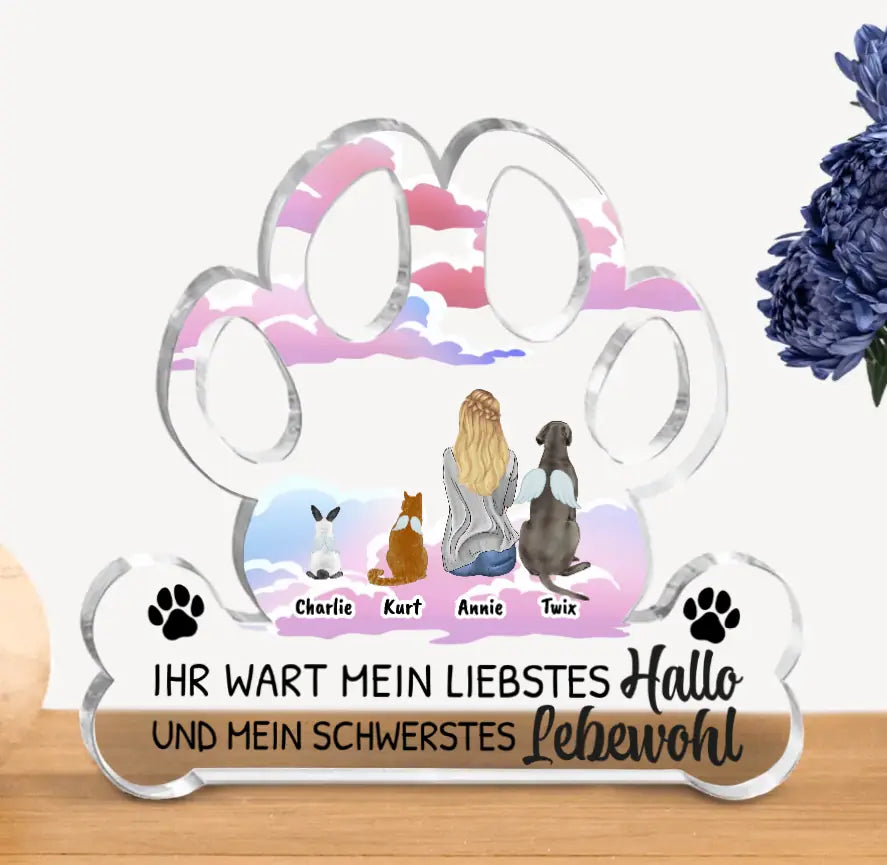 Mein liebstes Hallo - Individueller Pfotenaufsteller