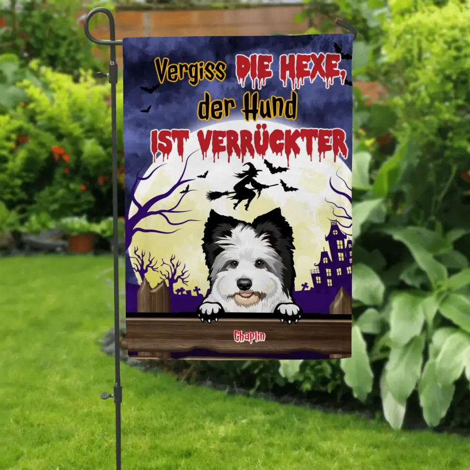 Verrücktes Haustier - Individuelle Gartenflagge