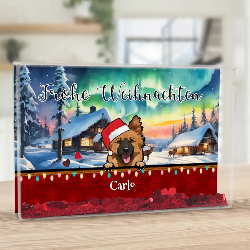 Haustier in Weihnachtsszenerie - Individueller Schüttelrahmen