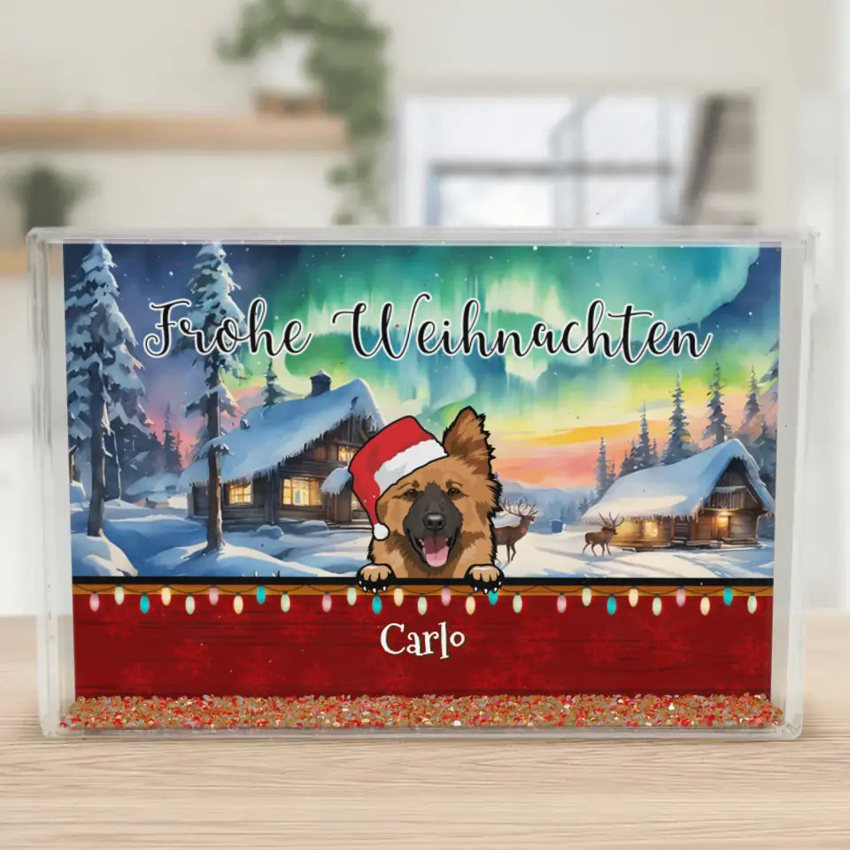 Haustier in Weihnachtsszenerie - Individueller Schüttelrahmen