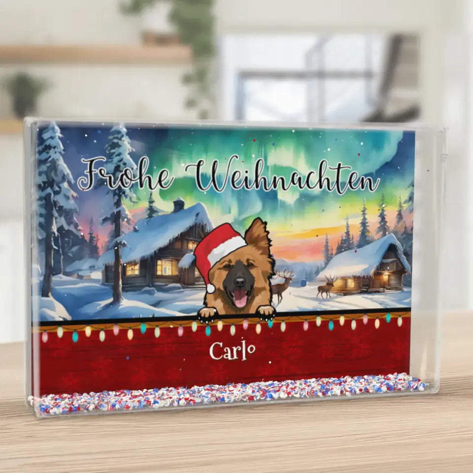 Haustier in Weihnachtsszenerie - Individueller Schüttelrahmen