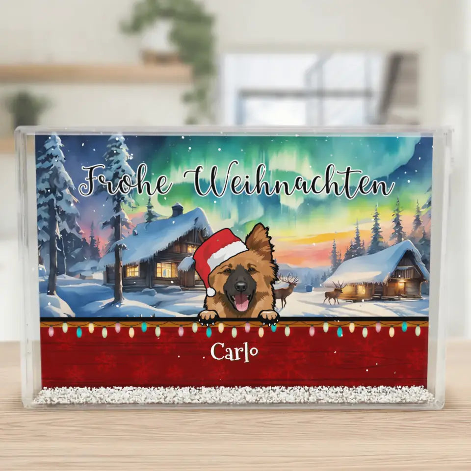 Haustier in Weihnachtsszenerie - Individueller Schüttelrahmen