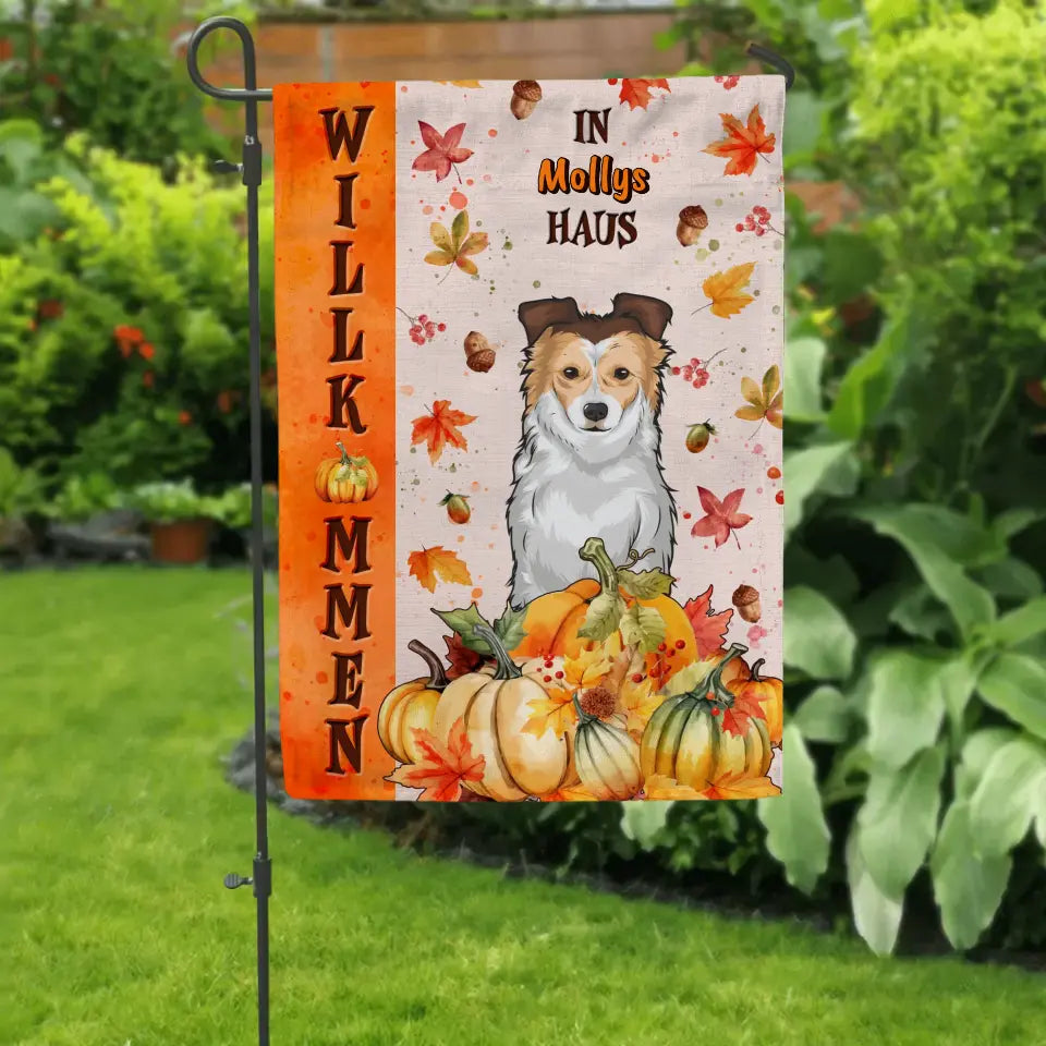 Willkommen in meinem Haus - Individuelle Gartenflagge