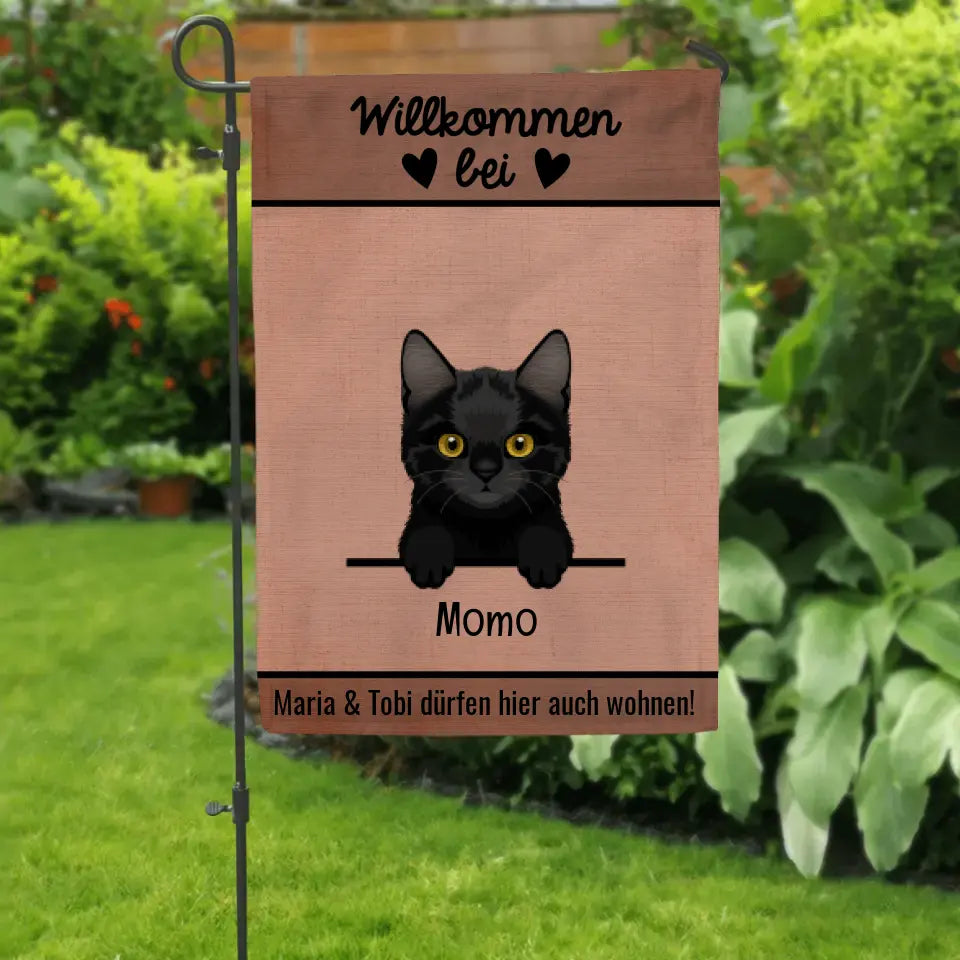 Alle meine Fellnasen - Individuelle Gartenflagge