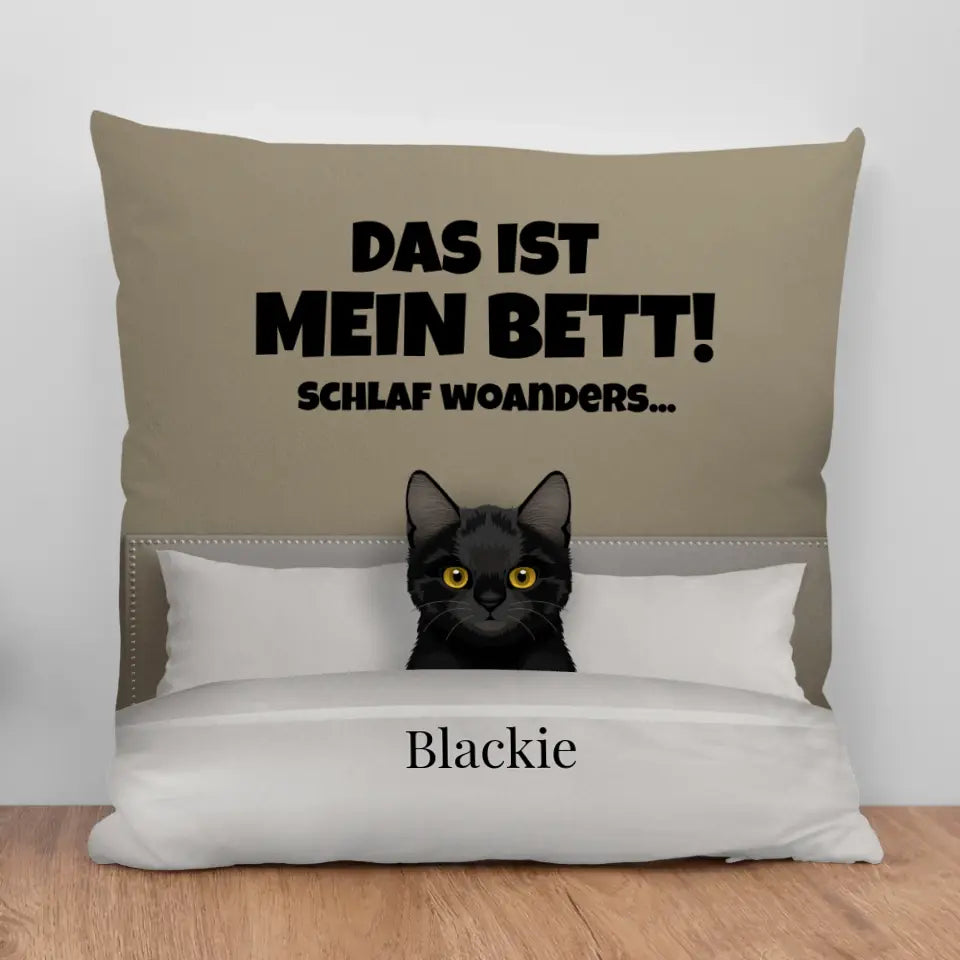 Unser Bett (Hunde & Katzen) - Individuelles Kissen