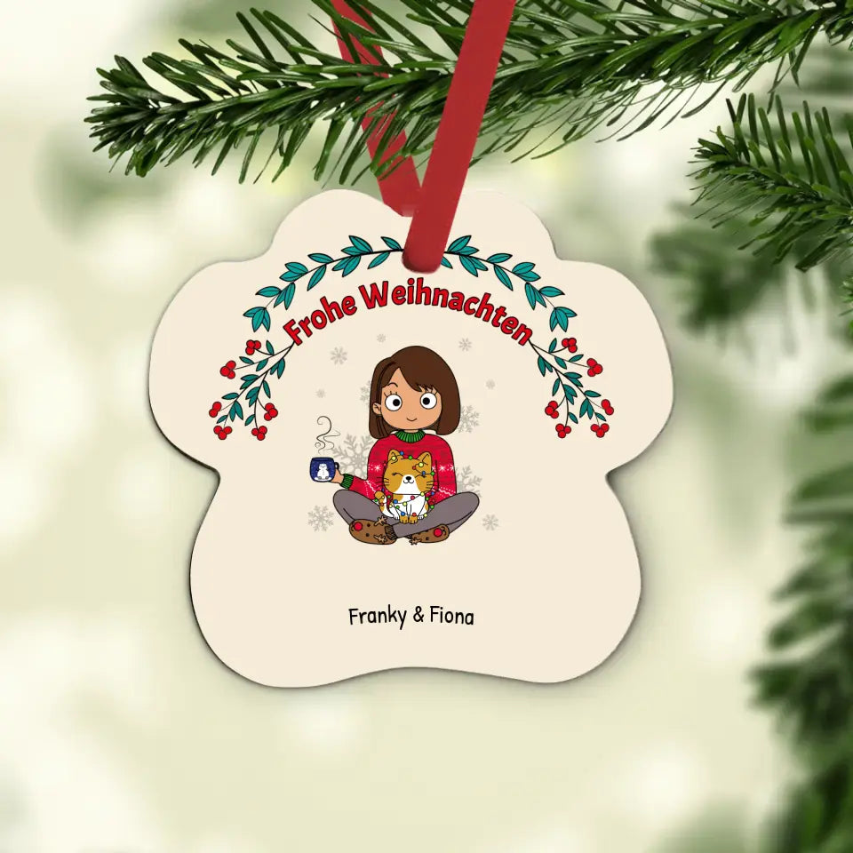 Winter mit Haustiereltern - Individuelles Ornament
