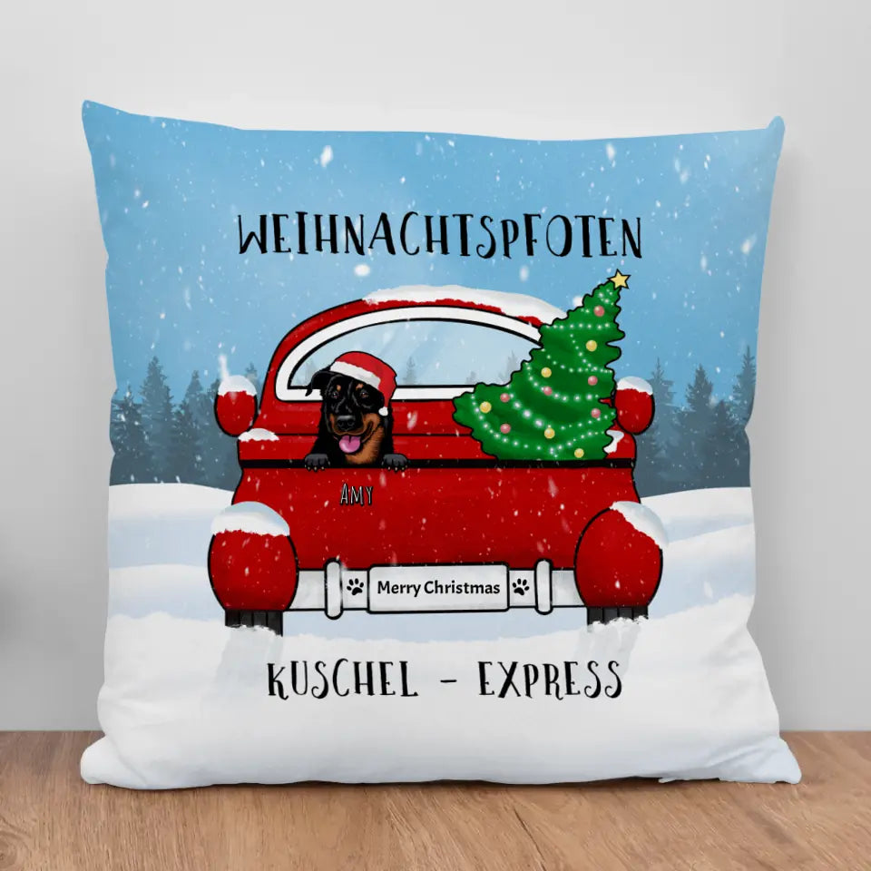 Weihnachts-Kuschel-Express - Individuelles Kissen