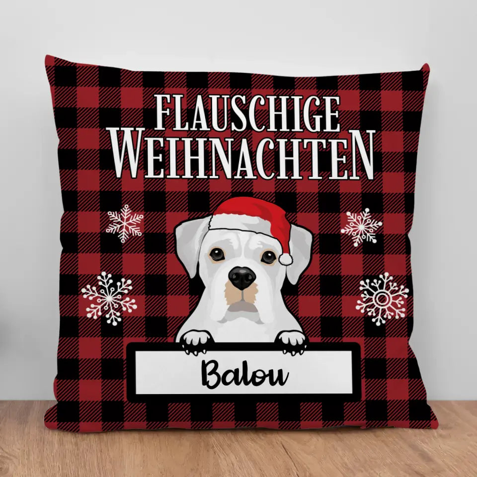 Flauschige Weihnachten - Individuelles Kissen