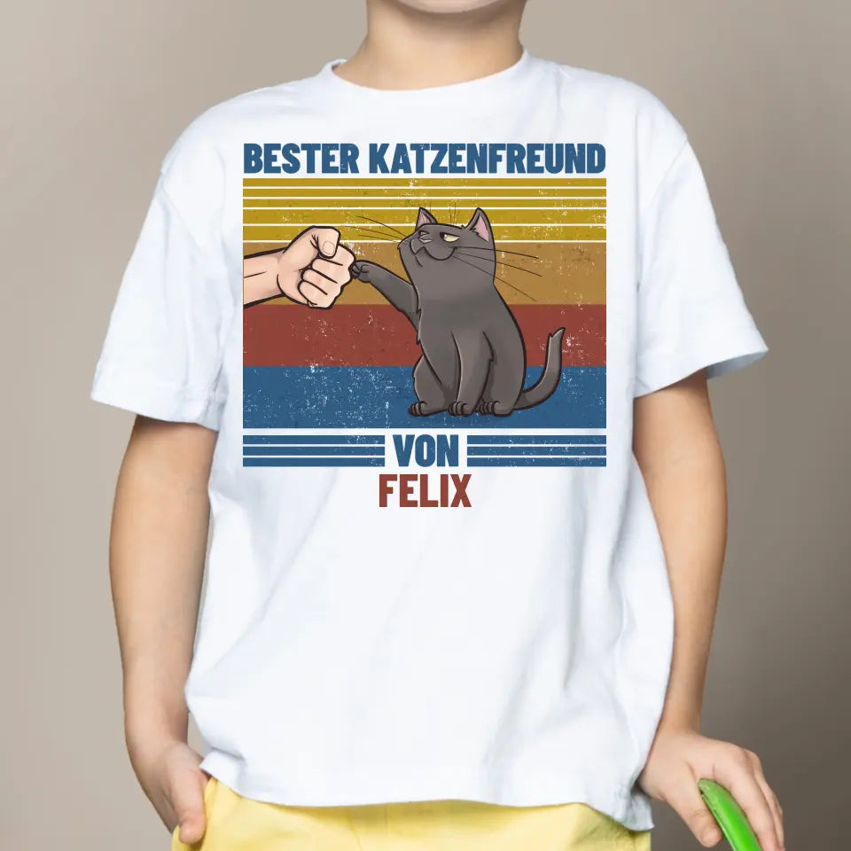Bester Katzenfreund - Individuelles Kinder T-Shirt