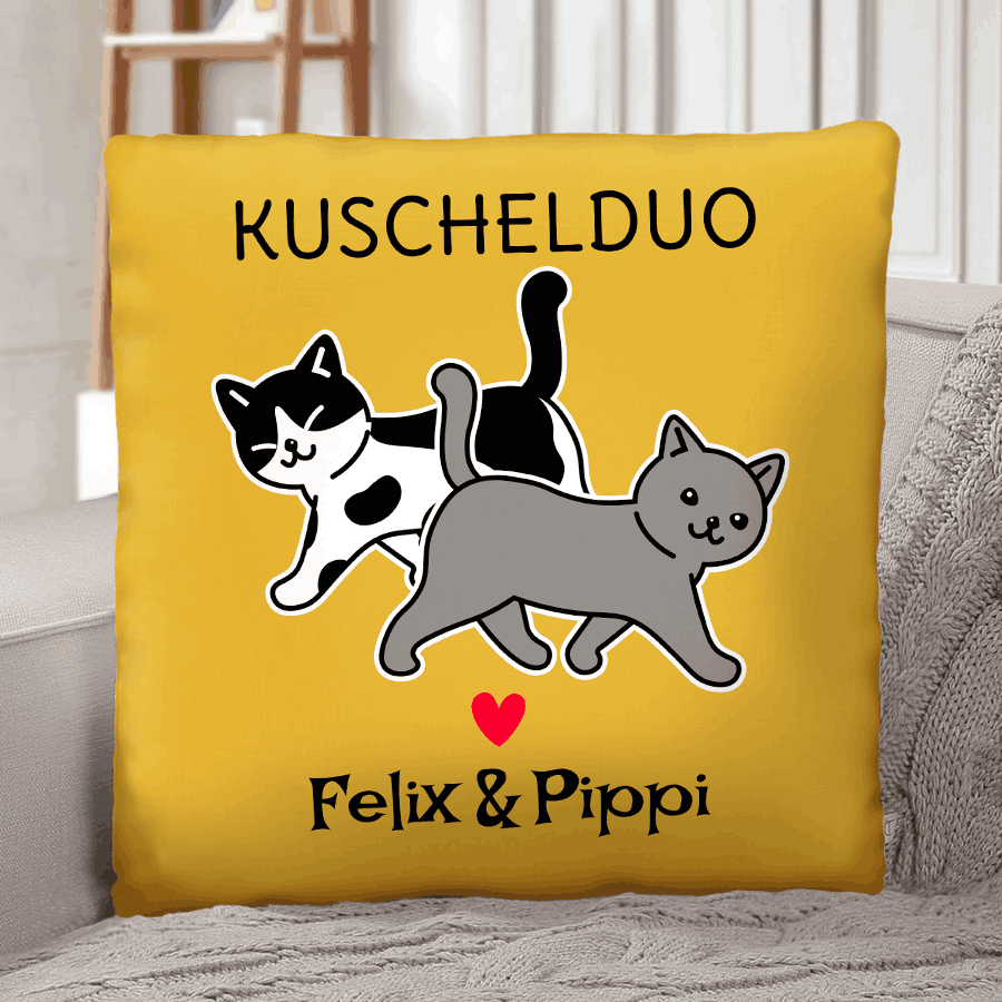 Kuschelkatzen - Individuelles Kissen