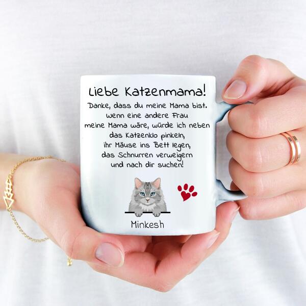 Liebe Katzenmama/ Lieber Katzenpapa - Individuelle Tasse