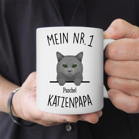 Nr. 1 Katzenpapa - Individuelle Tasse - Featured Image