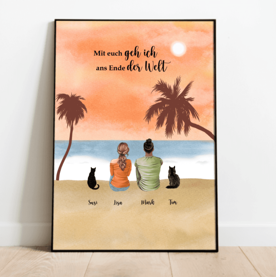 Sommer am Strand (Pärchen) - Individuelles Poster