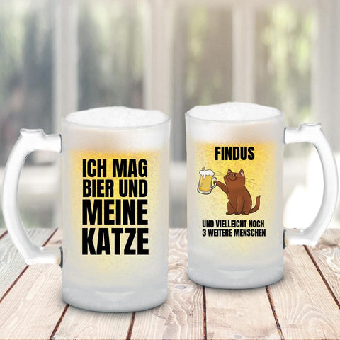 Ich mag Bier und meine Katze - Individueller Bierkrug - Featured Image