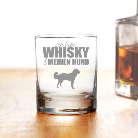 Ich liebe Whisky & meinen Hund - Individuelles Whiskyglas - Featured Image