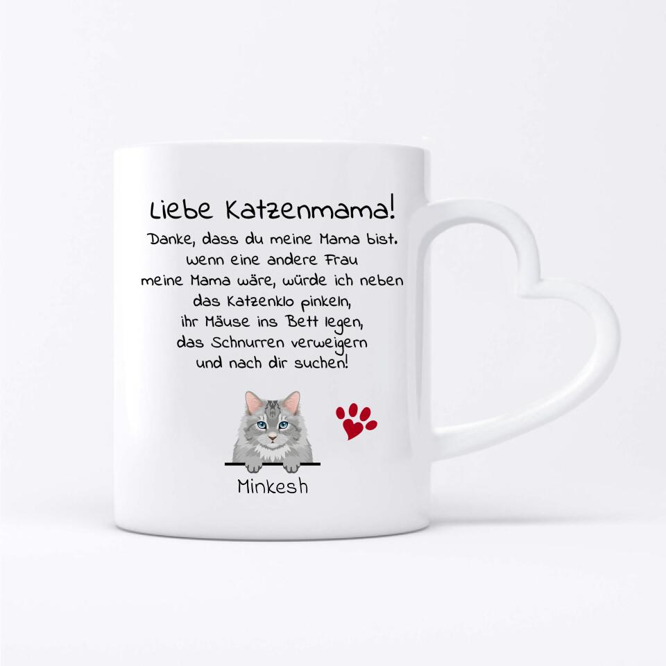 Liebe Katzenmama/ Lieber Katzenpapa - Individuelle Tasse