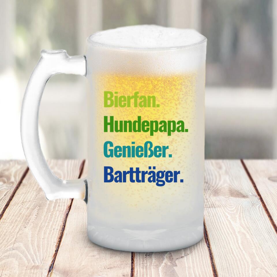 Bierliebender Hundevater - Individueller Bierkrug