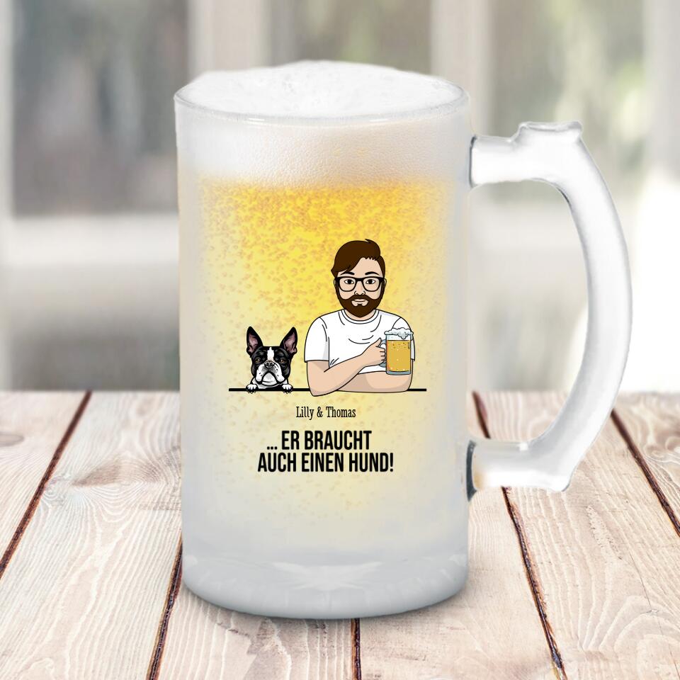Bier mit dem Hund - Individueller Bierkrug