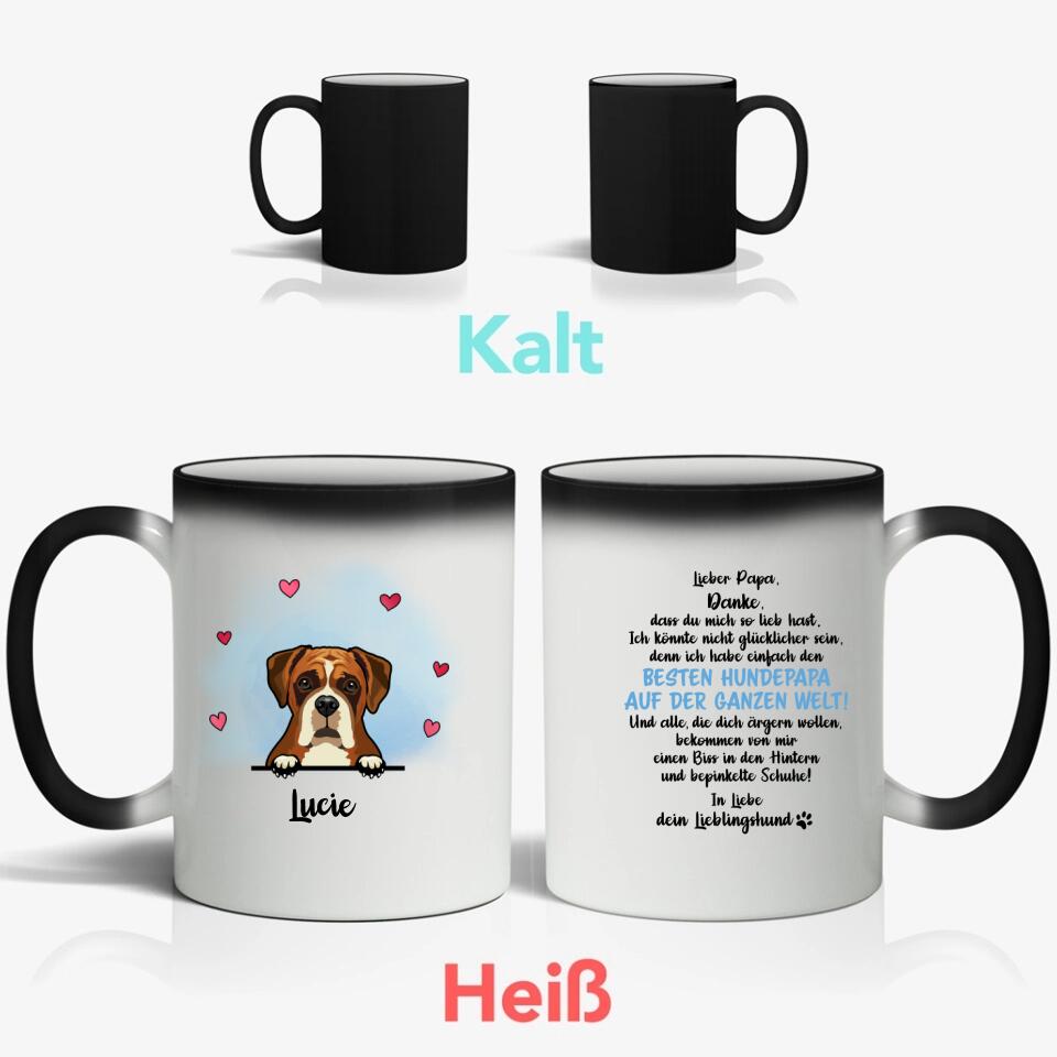 Weltbester Hundepapa - Individuelle Tasse