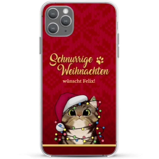 Schnurrige Weihnachten - Individuelle Handyhülle