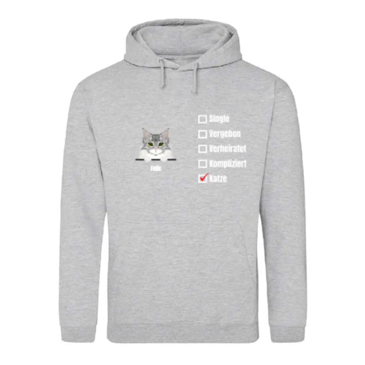 Beziehungsstatus Katze - Individueller Hoodie