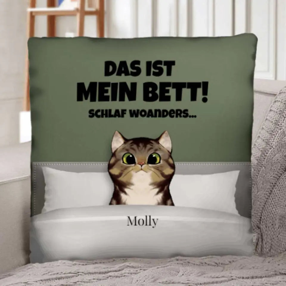 Unser Bett (Katzen) - Individuelles Kissen