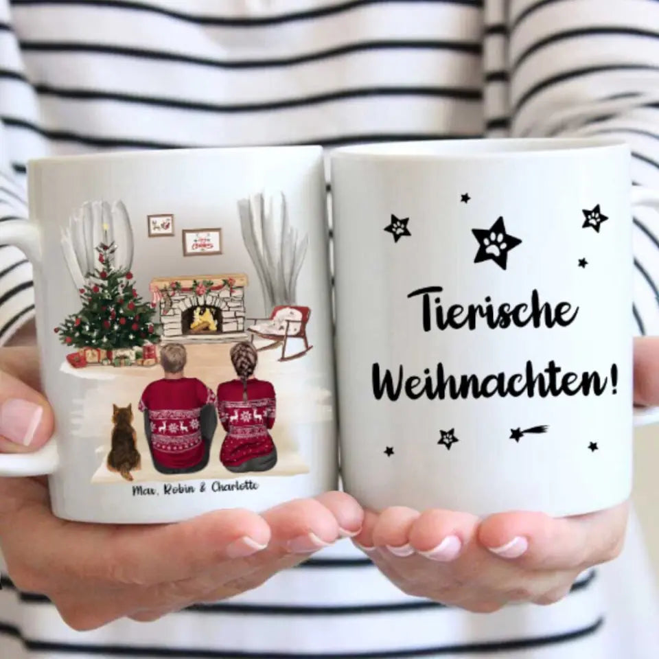 Am Kamin Pärchen - Individuelle Tasse
