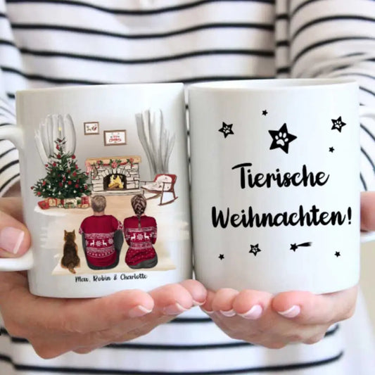 Am Kamin Pärchen - Individuelle Tasse