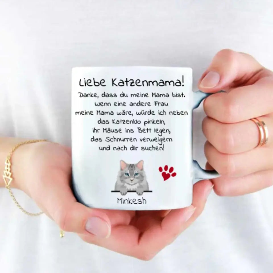 Liebe Katzenmama/ Lieber Katzenpapa - Individuelle Tasse