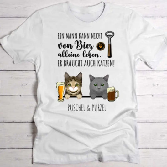 Bier & Miau - Individuelles T-Shirt