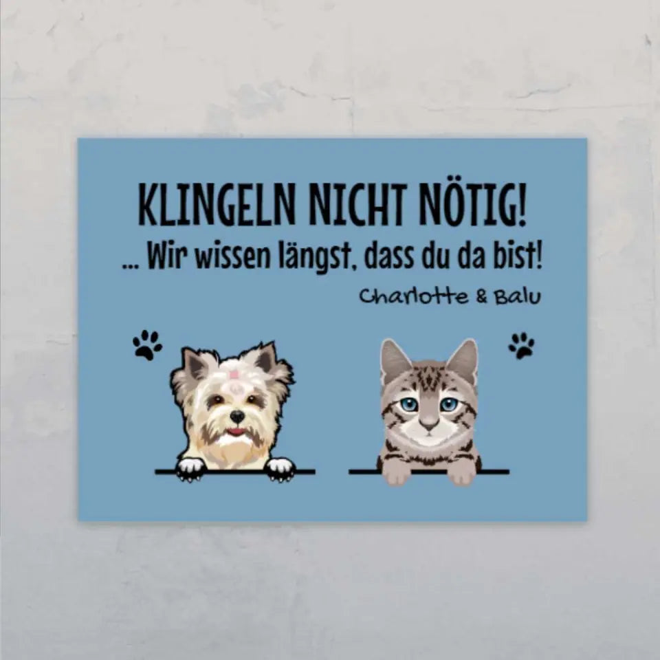 Klingeln nicht nötig - Individuelles Türschild