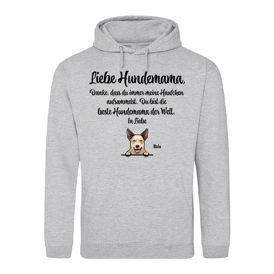 Danke liebe Hundemama - individueller Hoodie