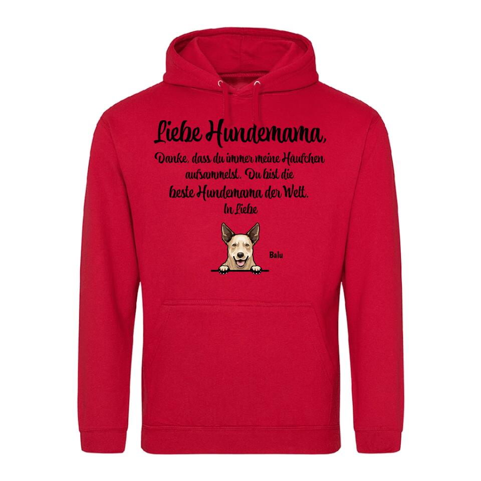 Danke liebe Hundemama - individueller Hoodie