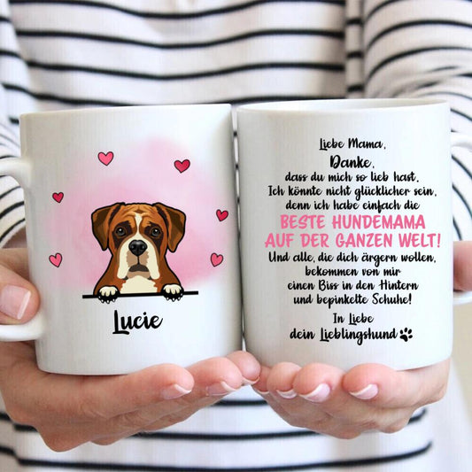 Weltbeste Hundemama - Individuelle Tasse