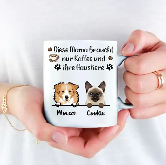 Kaffee und Haustiere - Individuelle Tasse