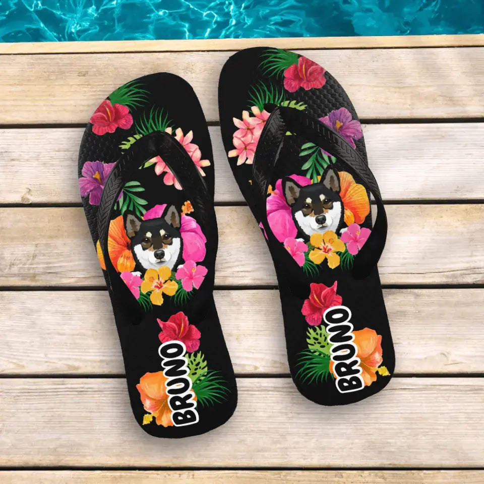 Hibiskus Blumen - Individuelle Flip Flops