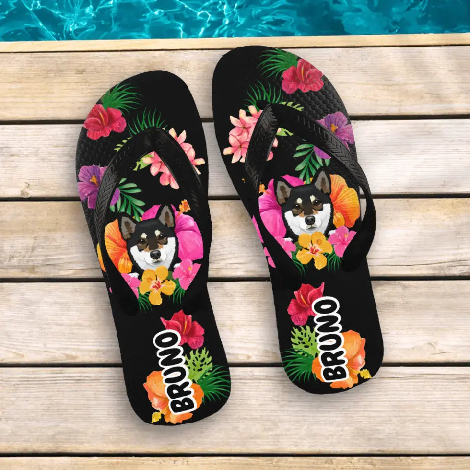 Hibiskus Blumen - Individuelle Flip Flops