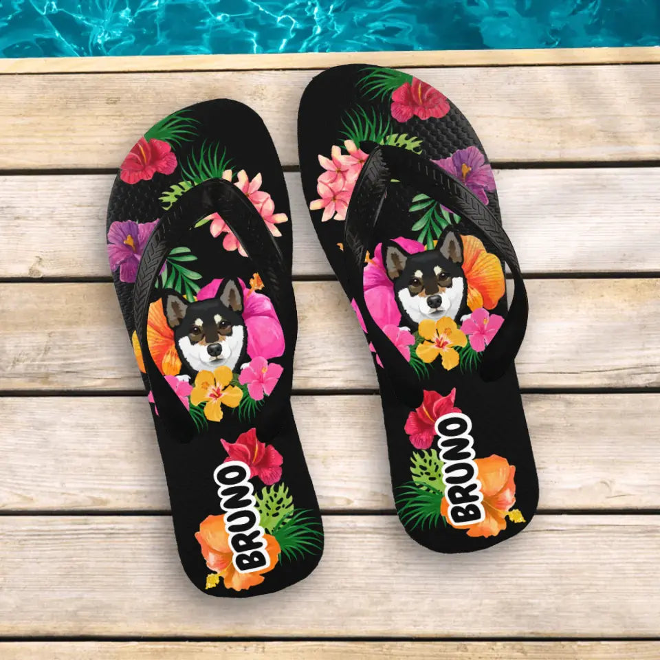 Hibiskus Blumen - Individuelle Flip Flops