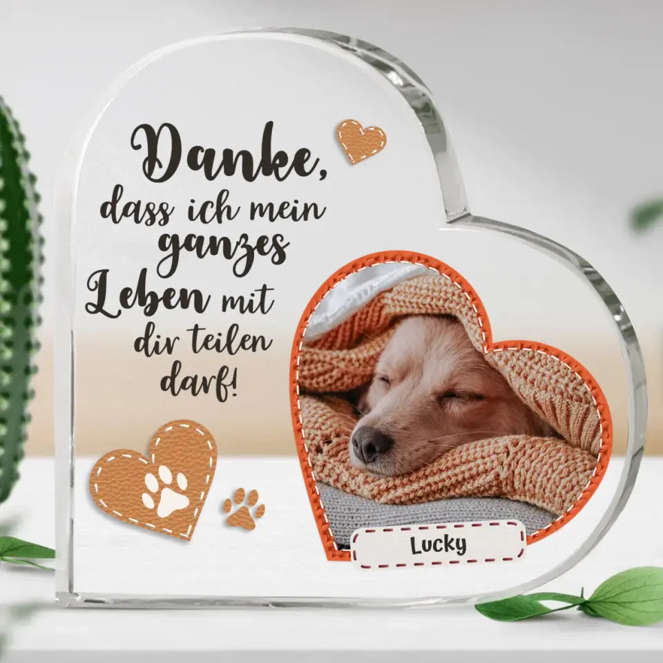 Danke - Individuelles Glasherz