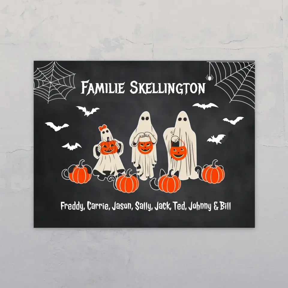 Halloween Familie - Individuelles Türschild