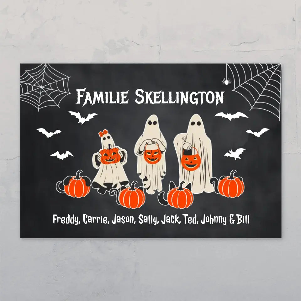 Halloween Familie - Individuelles Türschild