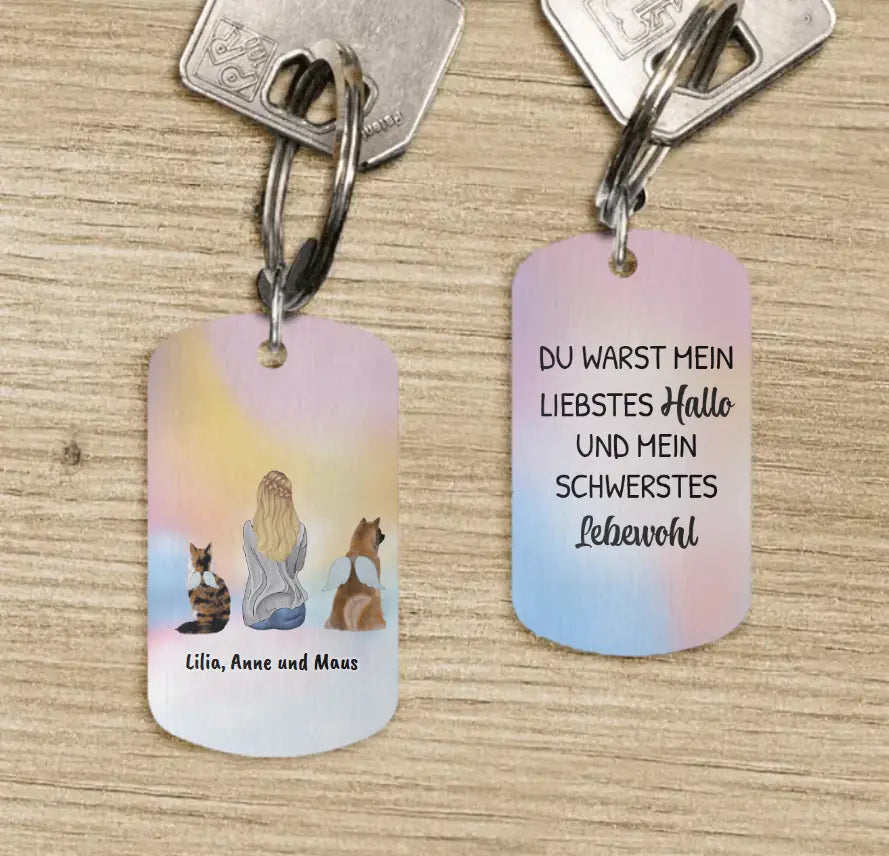 Liebstes Hallo - Individueller Dog Tag Schlüsselanhänger