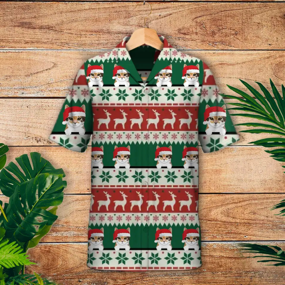 Weihnachtliche Fellnasen - Individuelles Hawaiihemd
